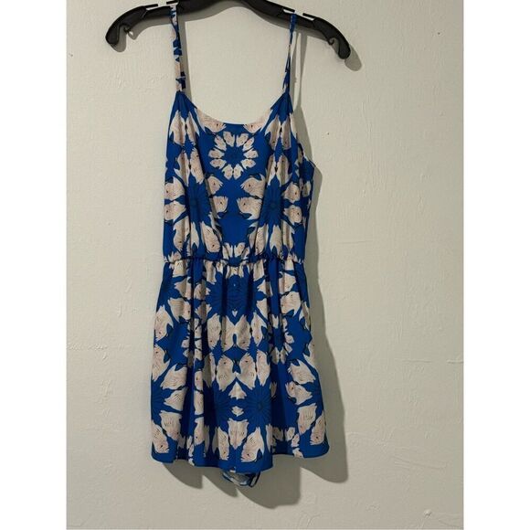 Alice + Olivia floral cami square neckline spaghetti strap romper XS - Picture 2 of 7